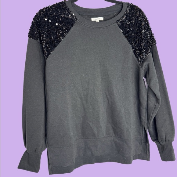 NWT Maurice’s Black Sequin Oversized Casual Sweater size Small - Picture 1 of 6